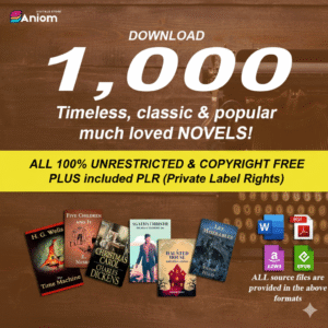 1000 Classic & Famous Novels Digital Library | PLR eBook Bundle | 100% Copyright-Free