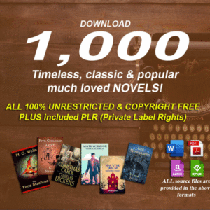 1000 Classic & Famous Novels Digital Library | PLR eBook Bundle | 100% Copyright-Free