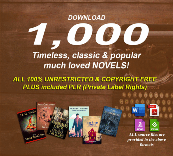 1000 Classic & Famous Novels Digital Library | PLR eBook Bundle | 100% Copyright-Free - Image 5
