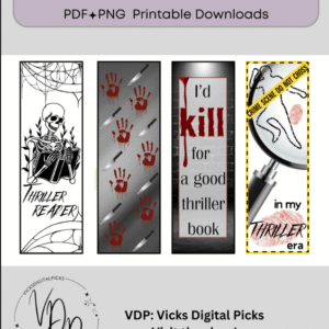 Thriller Bookmarks Collection | Psychological & Suspense Themes
