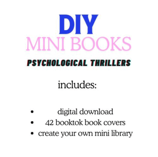 DIY Psychological Thriller MiniBooks | Digital PDF Printables - Image 2