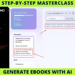 Generate a Complete eBook with AI – Step-by-Step Masterclass + Video Tutorials