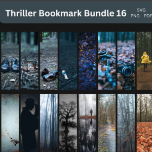Thriller & Horror Bookmark Bundle | Crime, Suspense & Horror Digital Bookmarks | Instant Download